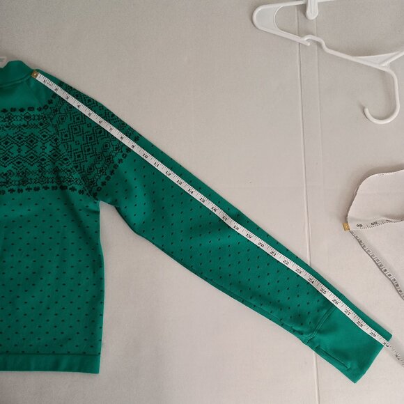 DSG Green with Black Fair Isle Style Long Sleeve Shirt Girl’s Size M - Picture 9 of 11